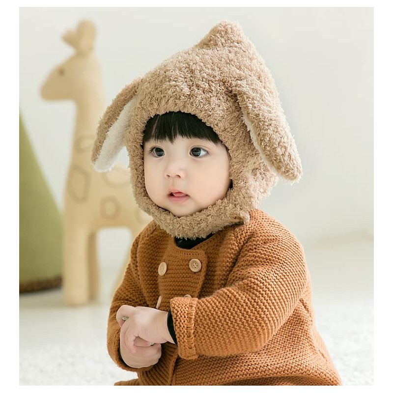 SEIWARAKU Knit Hat, Baby Hat, Rabbit with Ears, For Babies,