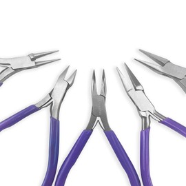 XTRM CRAFT 5 Piece Jewelers Pliers Set, Jewelry Tools Kit with Easy Carrying