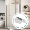 YINETTECH 10Pcs 6mm Shower Glass Panel Bracket Chrome-Plated ABS Plastic