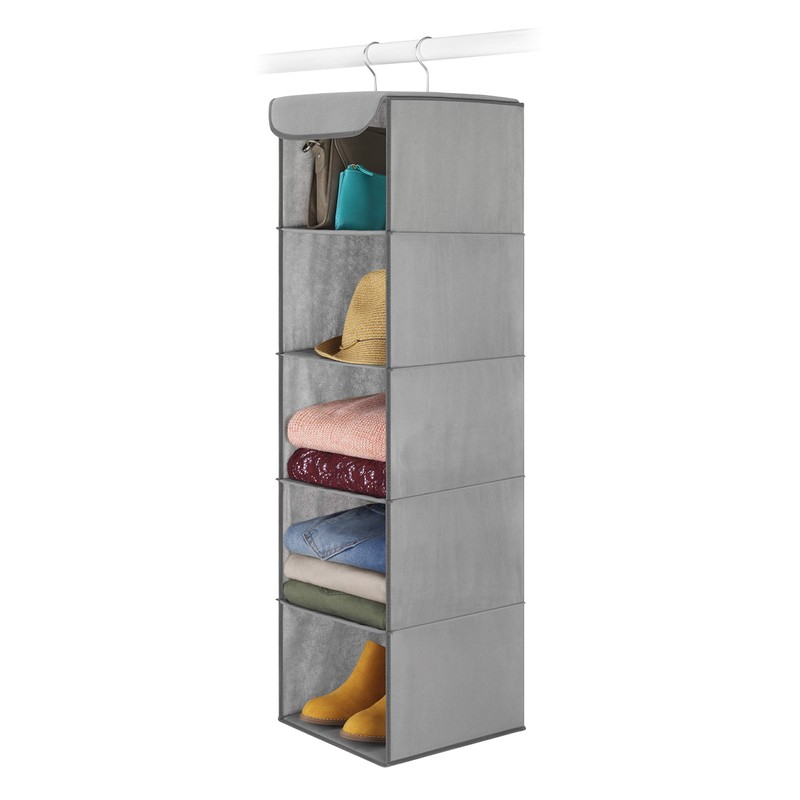Whitmor 5 Section Closet Organizer - Hanging Shelves with Sturdy