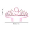9th Birthday Sash and Tiara Crown Pink Crystal Birthday Crown