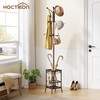 Hoctieon Coat Rack Freestanding, Coat Tree with Umbrella Holder, Metal