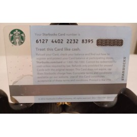 STARBUCKS CARD 2016 " SNOWY CHRISTMAS TRAIN RIDE " GREAT PRICE~BRAND NEW