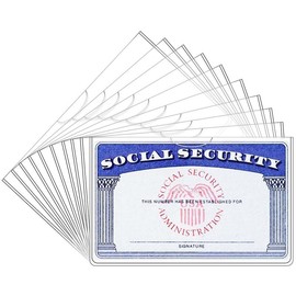 6 Pack Social Security Card Protector/Medicare Card Protector Sleeve/Social Security Card Holder/Credit Card Sleeves/Protective case for Drivers License, Credit Card, SSN Card. - Color: Clear, Quantity: 6