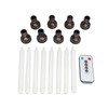 8PCS LED Taper Candle Flameless Window Candle Remote Control Warm