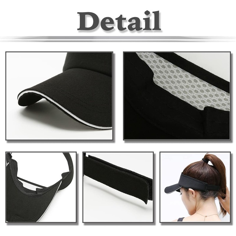 White Fang CA527 Women's Visor, Sun Visor, Plain, Brim Line,