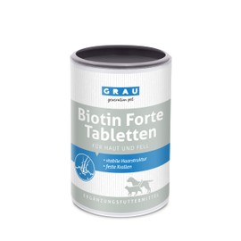 GRAU - das Original - Biotin-Forte-Tabletten, geschmeidiges Fell und starke Krallen für Hunde und Katzen, 1er Pack (1 x 400 Stück), Ergänzungsfuttermittel für Hunde