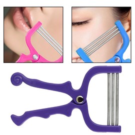 AHEOVSD 2 Pieces Handheld Facial Hair Removal Threading Beauty Epilator Tool Removal Threader Remover Spring Facial Hair Epilator Use for Women Face Hair Removing Beauty Tools Random Color