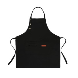 Xthrotsenk Cooking Apron for Men Women Waterproof Cooking Apron with 2 Large Pockets Adjustable BBQ Apron Canvas Apron for Kitchen Restaurant Baking Painting Garden (Black), blacd