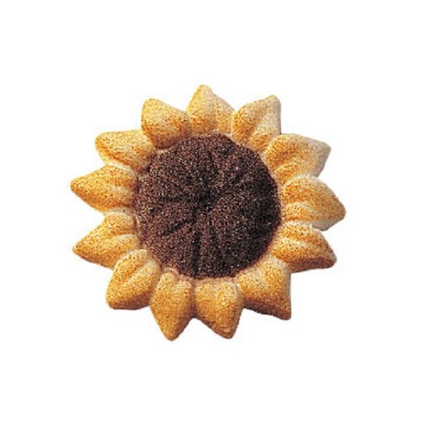 Lucks Dec-Ons Decorations Molded Sugar/Cup-Cake Topper, Sunflower, 1.5 Inch, 80 Count