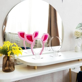 ABOOFAN 2 Soportes AcríLicos Transparentes Para Diademas Organizador Compacto Para ExhibicióN Y Almacenamiento De Accesorios Para El Cabello En Hogar Y Tiendas