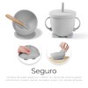 Raganet, Juego de Platos y Cubiertos para Bebé de Silicona,