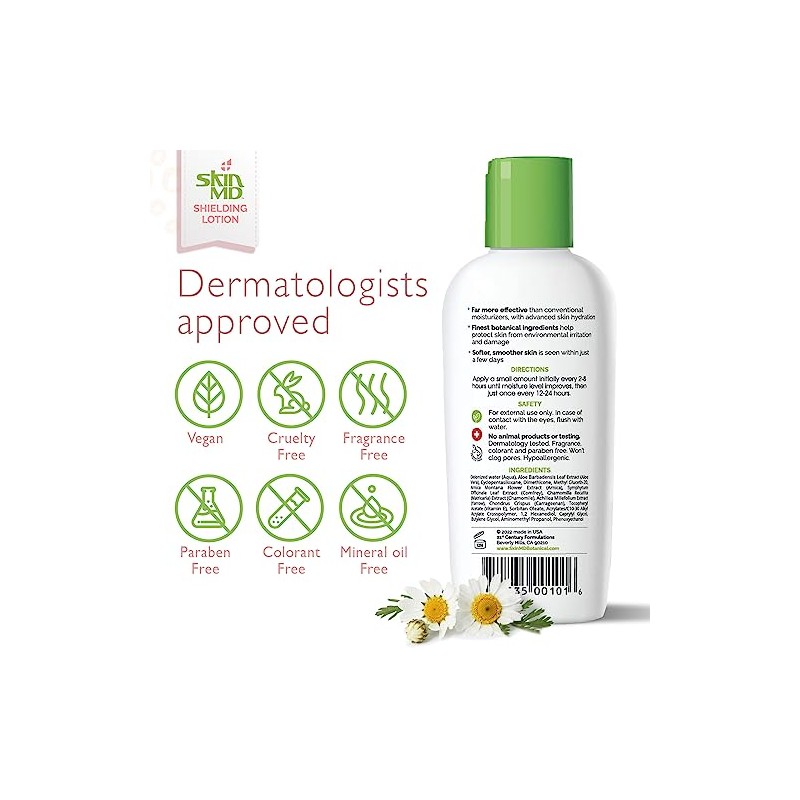Skin MD Natural Shielding Lotion Bottle for Hands, Face and