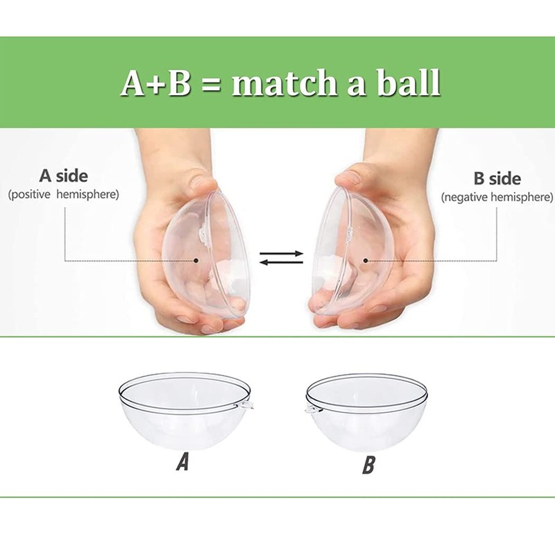 iDopick 20 Pack Clear Plastic Fillable Ornaments Ball, 6cm DIY