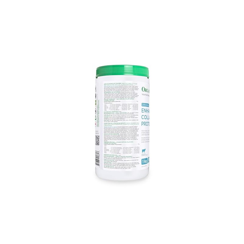 Organika Original Enhanced Collagen, 100% Pure, flavourless hydrolyzed Collagen (peptides)