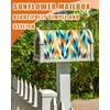 Magnetic Mailbox Covers, Colour Block Diagonal Diamond Grid Mailbox Printed