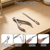 12 Pcs Cuticle Trimmer with Pusher, Stainless Steel Manicure Pedicure