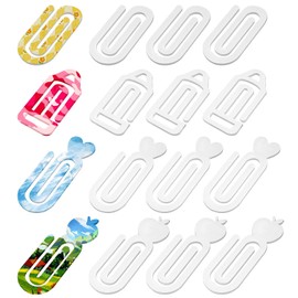 XXAptube 16 Pcs Sublimation Blanks Paper Clips, Acrylic Sublimation Paperclips Jumbo Blank Heat Transfer Paper Clips for DIY Crafts, Gifts, Home, Office, School Use
