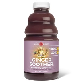 Elderberry Gingerade, Ginger Soother by The Ginger People – Elderberry Ginger Flavor, Premium Quality Elderberry Juice, 32 Fl Oz Bottle – Pack of 1