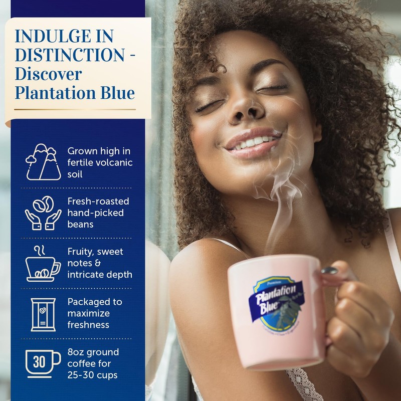 Plantation Blue 100% Blue Mountain Coffee from Jamaica, Medium Roasted