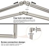 Mayrhyme Brushed Nickel Bay Window Curtain Rods with Aluminum End