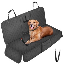 EYPINS Dog Car Seat Cover for Back Seat - 100% Waterproof, Anti-Scratch, Nonslip Dustproof Bench Seat Cover Protector, 54" L x 48" W Universal Fit for Cars, SUVs, Trucks
