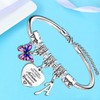 Inspirational Bracelet with Initial You Are Awesome Bracelet Butterfly Charm
