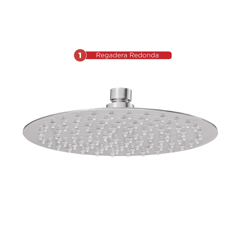 MEER Faucets by CNX Regadera Redonda de Lluvia (Acero Inoxidable)