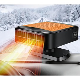 Car Heaters for Vehicle,12V Car Heater that Plugs into Cigarette Lighter,200W Fast Heating Car Defroster Windshield Heater (Orange)