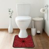 Bathroom Rug Sets 2 Piece Red Web Microfiber Non Slip