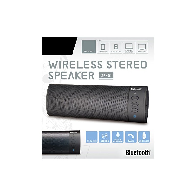 LITHON Audinsound Wireless Stereo Speaker SP-01 KABS-021B Bluetooth USB Charging,