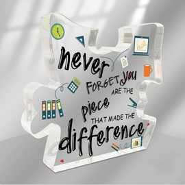 Teacher Appreciation Gifts for Women, Teacher Office Desk Decoration Signs, Teacher Graduation Party Gift from Student, Back to School Teachers Day Gifts, Best Teacher Ever Keepsake Puzzle