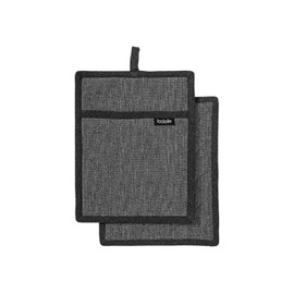 Ladelle Eco Recycled Pot Holder, Pack of 2, Charcoal
