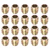 sourcing map 20Pcs Hex Threaded Inserts, M8-1.25x13 Zinc Alloy Hex-Flush