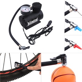 Portable Mini Air Compressor, 12 Volt Electric Car Air Pump, 300 Psi Tire Inflator for Bcycles, Motorcycles, Cars