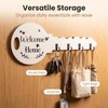 Yoowan Key Holder for Wall,4 Hook Welcome Home Wooden Key