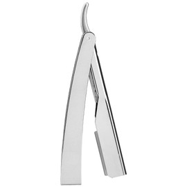 Fripac Steel Razor in Silver - Folding Blade Razor for Closeful Shaving of Beard, Contour Cuts or Neck Shaving 640g