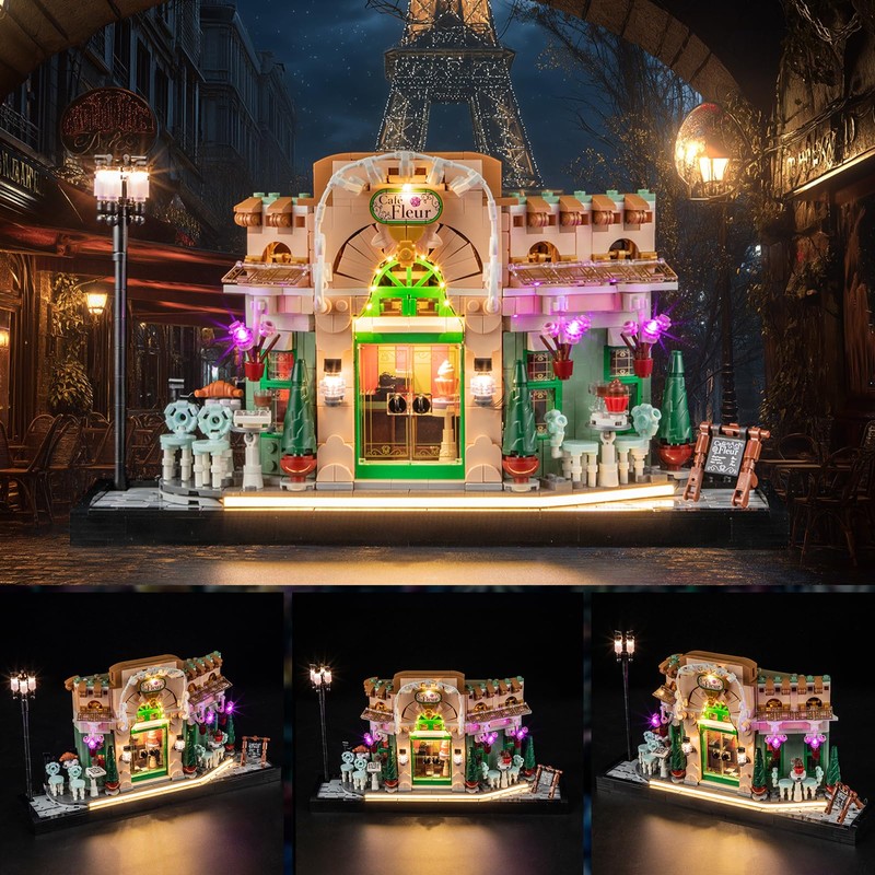 YEABRICKS LED Light for 10362 Icons French Café Building Blocks