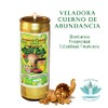 VELADORA CUERNO DE ABUNDANCIA ORO | ABUNDANCIA, PROSPERIDAD, ESTABILIDAD FINANCIERA,