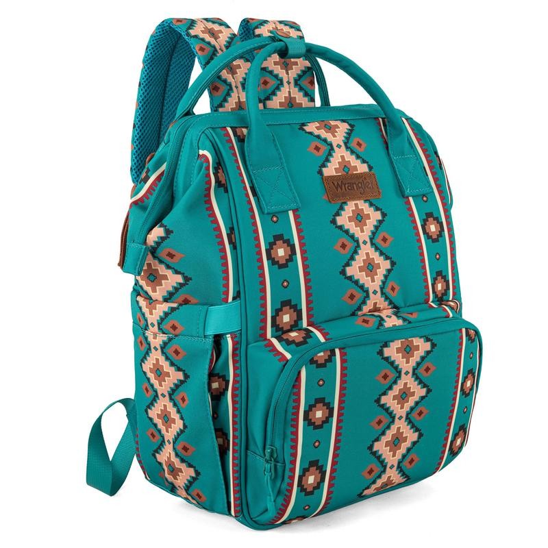 Wrangler Western Diaper Bag Aztec Backpack Organized Daypack-Cowgril Fashion:_Black