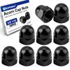 16Pcs 3/8"-16 Acorn Cap Nuts, Zinc Plating-Black Hex Head Acorn