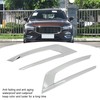 2PCS Front Fog Light Trim Silver Decoration Anti Fading Exterior