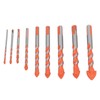 9Pcs Masonry Drill Bits Set Cemented Carbide Industrial Strength Carbide