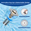 Bathroom Sink Stopper with Hair Catcher, Universal Pop-Up Drain Strainer