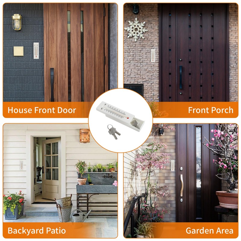 WYZworks Thermometer Hide a Key, Outdoor Hidden Storage Compartment for