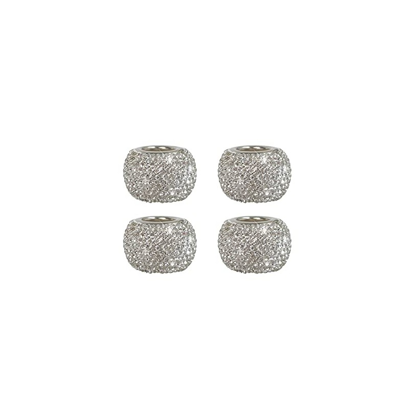4 Pcs Car Headrest Collars Rings Personality Bling Crystal Rhinestone