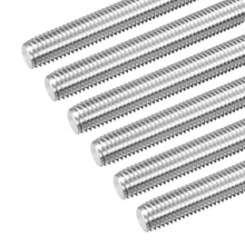 MECCANIXITY Fully Threaded Rod M14 x 150mm 2mm Thread Pitch 304 Stainless Steel Right Hand Threaded Rods Bar Studs 6 Pack