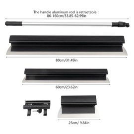 PIAOCAIYIN Skimming Blade Set, 10"+24"+32" Blades, Drywall Skimming Blade, w/Extension Handle Set, Adjustable Length, Level 5 Drywall Tools, Plaster Tools for Putty Smoothing, Crack Filling