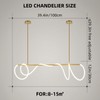 SMG Modern LED Linear Pendant Light for Dining Room, Dimmable