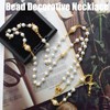 Crucifix Cross Rosary Beads Necklace Women Men Kids Girls Gifts